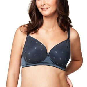 Cake Lingerie Fig Mousse Navy Polka Dot Nursing Bra 32D